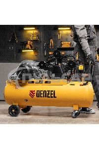 Компрессор воздушный рем. привод BCW3000-T/100, 3,0 кВт, 100 литров, 520 л/минDenzel