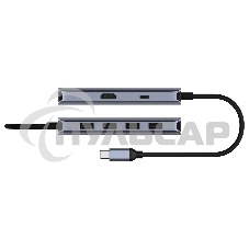 Концентратор USB-C Cudy UH500, 1 USB-C 3.0, 1x 4K@30Hz HDMI Port, 1x 100W USB-C port for PD Charging, 4x USB-A (UH500)