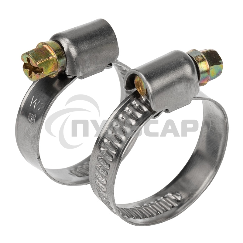 Хомут червячный 16-27-0,7 мм, (упак. 50 шт) Rexant