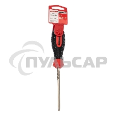 Отвертка крестовая PH 1х100 мм, трехкомпонентная рукоятка, сталь S2 Rexant