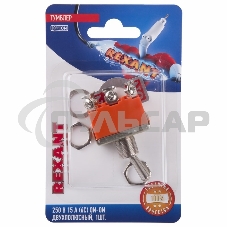 Тумблер 250V 15А (6c) ON-ON двухполюсный(KN-202)Rexant (в упак. 1шт.)