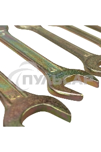 Набор ключей рожковых Rexant (6х7-20х22 мм), 8 шт., желтый цинк