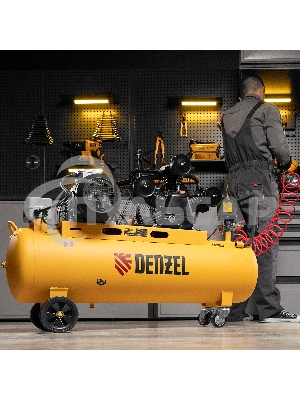 Компрессор воздушный рем. привод BCW3000-T/100, 3,0 кВт, 100 литров, 520 л/минDenzel