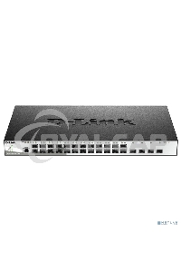 Коммутатор управляемый L2 DGS-1210-28XS/ME/B2A с 24 портами 100/1000Base-X SFP и 4 портами 10Gbase-X SFP+