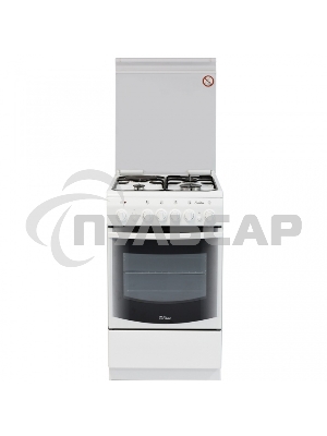Плита комбинированная De Luxe 506031.00ГЭ (КР) белый, конфорок 4 шт, духовка 60 л, 50 см x 85 см x 60 см
