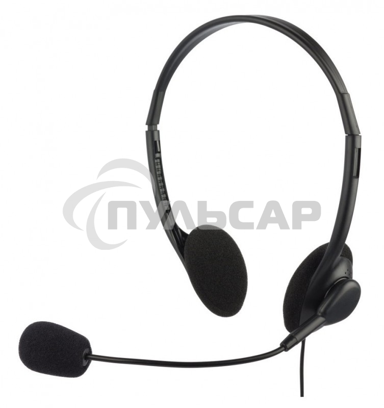 Гарнитура Oklick HS-M143VB черный 1.8м накладные оголовье