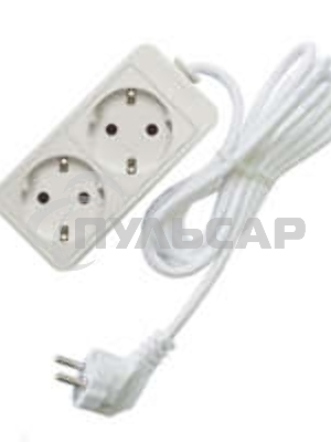 Удлинитель 2х1.5м с заземл. 10А IP20 2.2кВт Союз 481S-9201