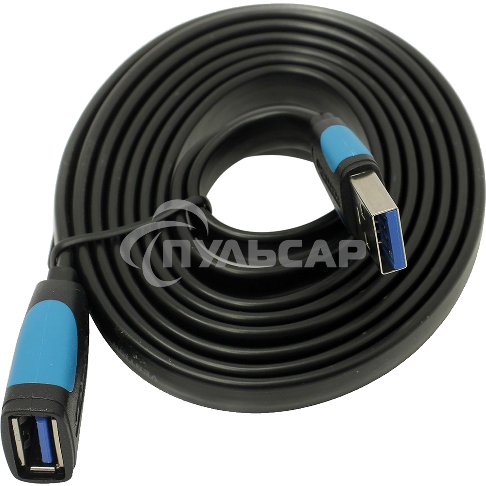 Кабель-удлинитель Vention USB 3.0 AM/AF - 1,5 м плоский VAS-A13-B150