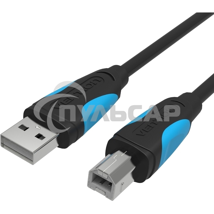 Кабель Vention USB 2.0 AM/BM - 1м. черный VAS-A16-B100
