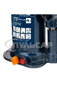 Домкрат гидравлический бутылочный телескопический, 4 т, подъем 170-420 мм Stels