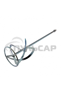 Насадка для миксера, для легких растворов,160 х 590 мм, оцинкованная,хвостовик резьба М14 Сибртех