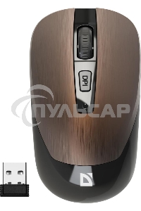 Мышь беспроводная Defender Wave MM-995 бронзовый, 1600 dpi, радиоканал, USB, кнопки - 4