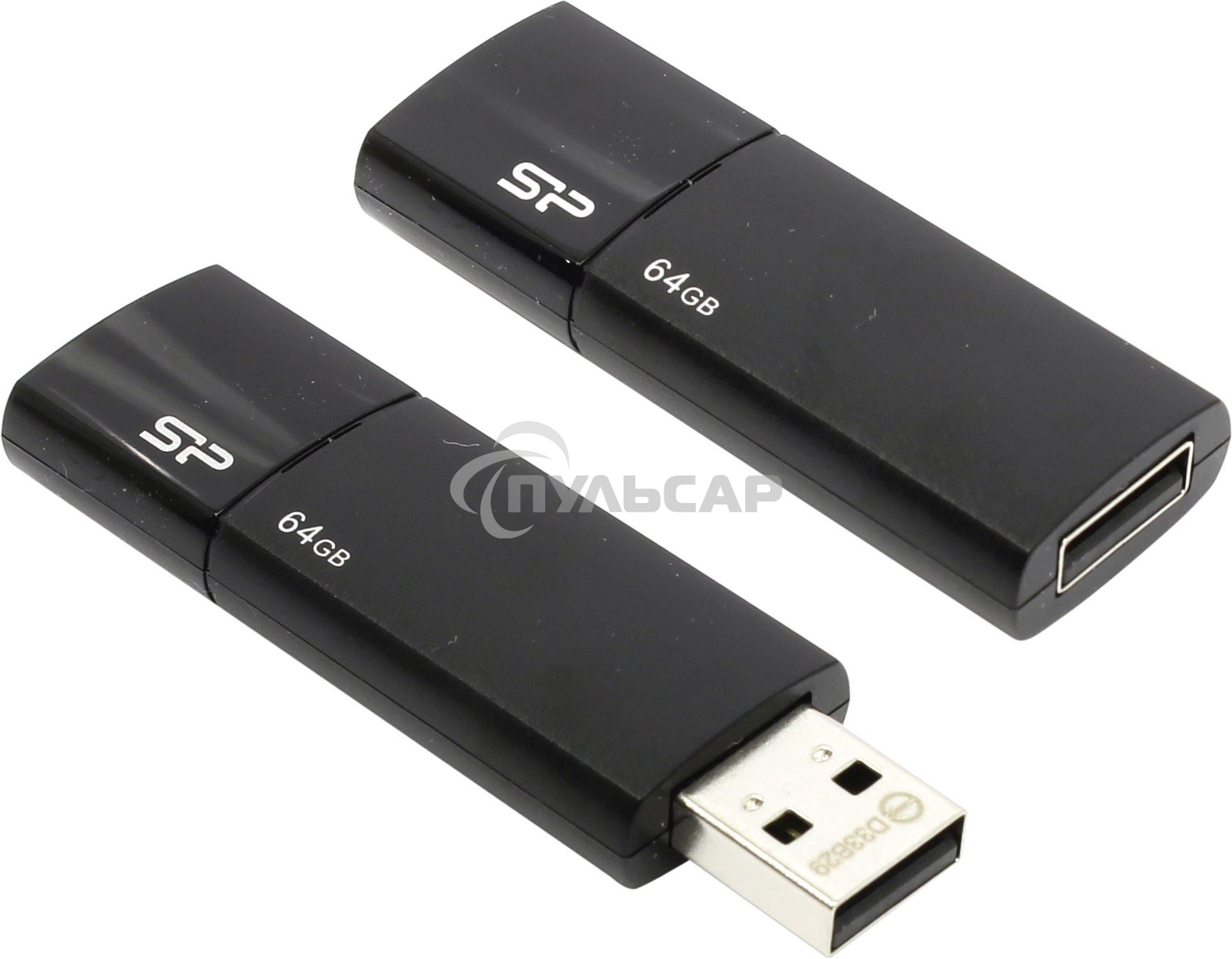 Флешка USB 64 Gb, Silicon Power Ultima U05, USB 2.0, черный