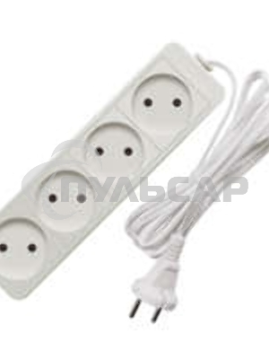 Удлинитель 4х5м без заземл. 6А IP20 ШВВП 1.3кВт Союз 481S-0405