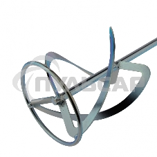 Насадка для миксера, для легких растворов,160 х 590 мм, оцинкованная,хвостовик резьба М14 Сибртех