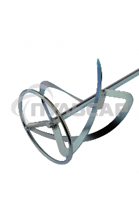 Насадка для миксера, для легких растворов,160 х 590 мм, оцинкованная,хвостовик резьба М14 Сибртех