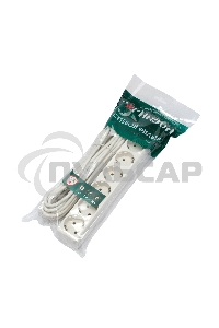 Сетевой фильтр Гарнизон 6р, 10А, 7м, ур.защиты 4, белый, пакет