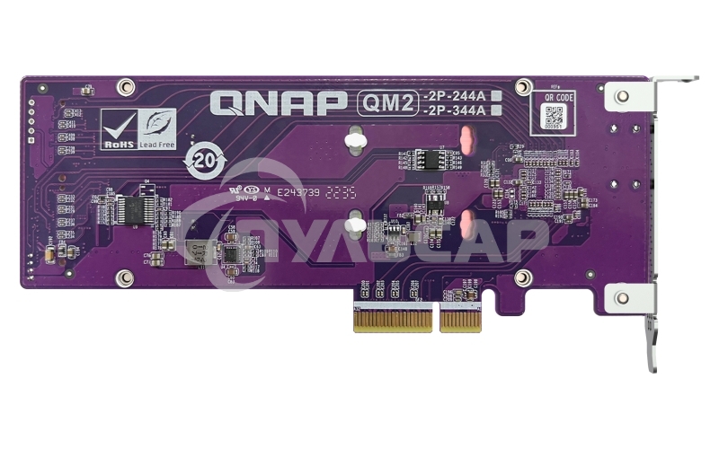 Плата расширения QNAP QM2-2P-344A 2 x M.2 22110 or 2280 PCIe (Gen3 x4) NVMe SSD slots, Low-profile flat and Full-height brackets included.