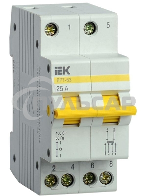 Выключатель-разъединитель трехпозиционный 2п ВРТ-63 25А ИЭК MPR10-2-025