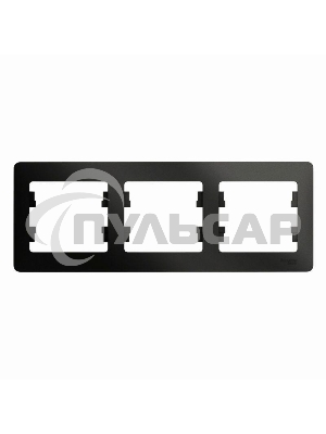 Рамка 3-м Glossa горизонт. антрацит SchE GSL000703