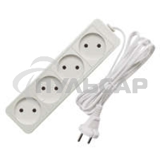 Удлинитель 4х3м без заземл. 6А IP20 ШВВП 1.3кВт Союз 481S-0403