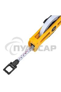 Рулетка геодезическая 20 м х 13 мм, открытый корпус, металлическая лента Denzel