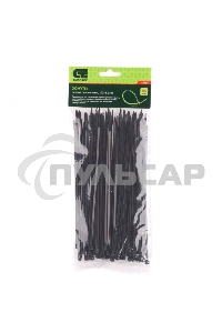 Хомуты, 200 х 3,6 мм, пластиковые, черные, 100 шт. Сибртех