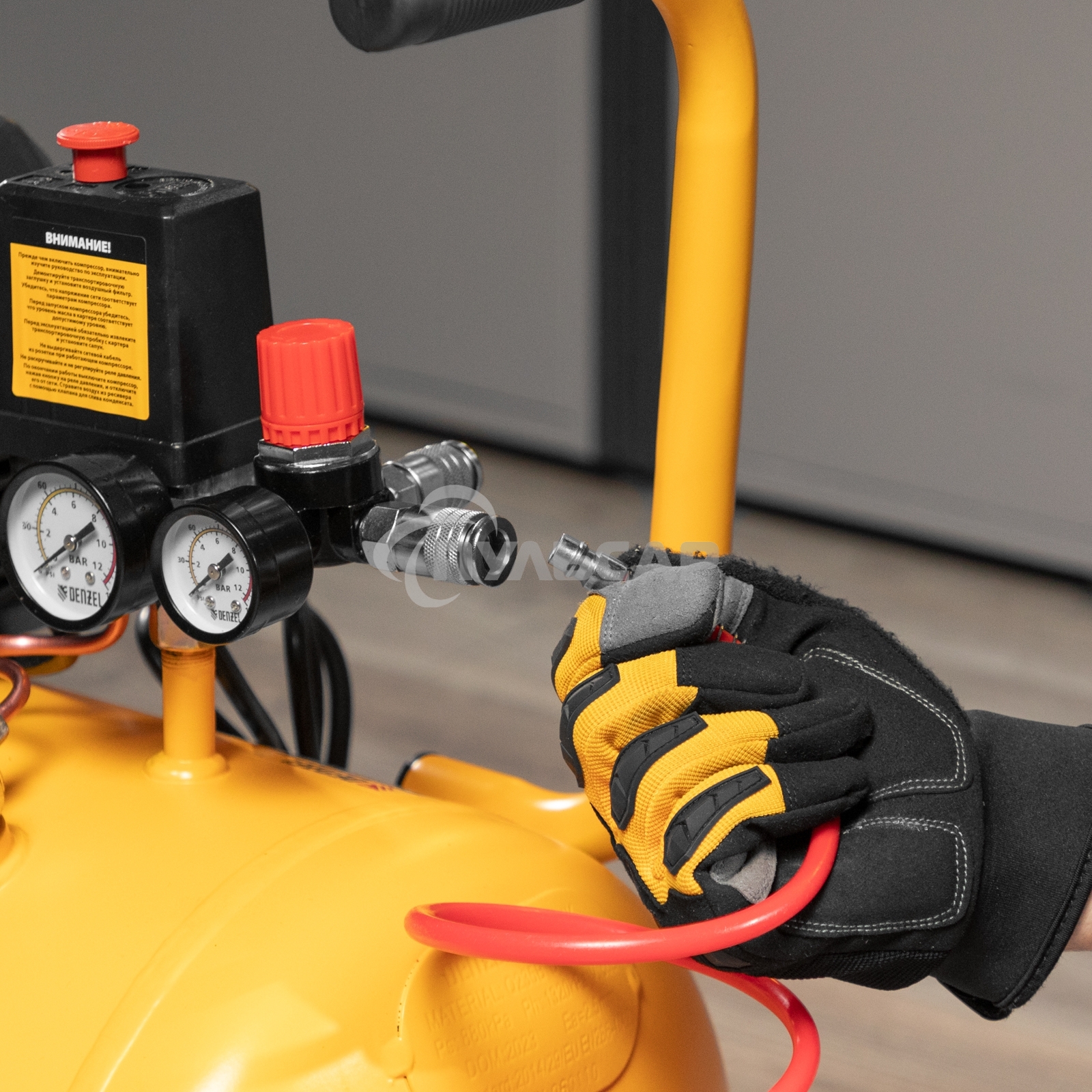 Компрессор Denzel воздушный DK1800/50,Х-PRO 1,8 кВт, 280л/мин, 50л 58068