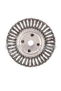 Щетка для УШМ, 200 мм, посадка 22,2 мм, Плоская, крученая проволока 0,5 мм Сибртех