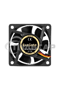 Вентилятор для корпуса ExeGate EX06025S3P-5 черный, 60 мм, 3500 об/мин, 25.3 дБ, 3 pin