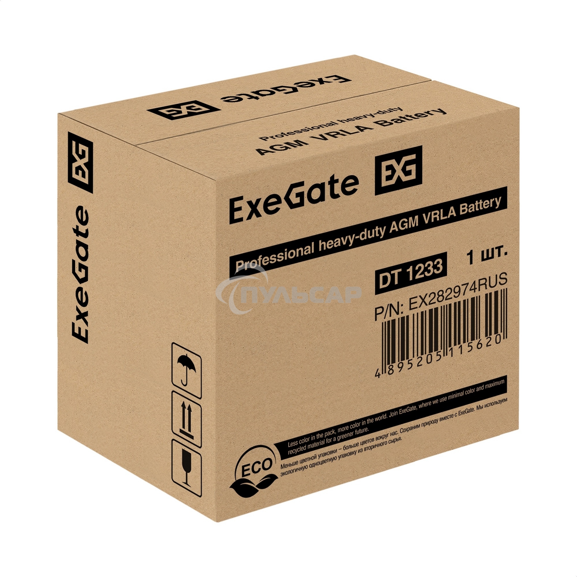 Аккумуляторная батарея ExeGate DT 1233 (12V 33Ah, под болт М6)