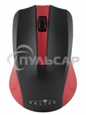 Мышь беспроводная Oklick 485MW черный/красный, 1200 dpi, радиоканал, USB, кнопки - 3
