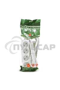 Удлинитель Гарнизон EL-NL4-W-5, 4 розетки допустимый ток 10А, длина 5 м.