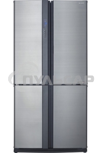 Холодильник Sharp SJ-EX98FSL серебристый трехкамерный 394/211л морозилка снизу Side by Side