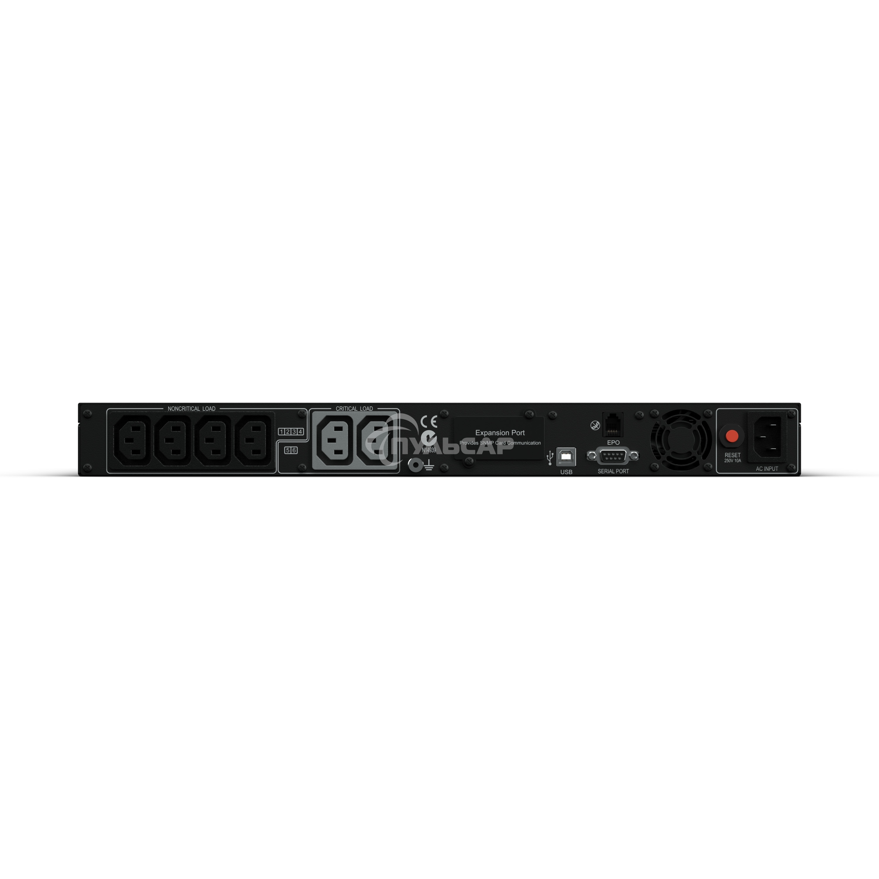Источник бесперебойного питания Line-Interactive CyberPower PR1000ELCDRT1U 1000VA/800W USB/RS-232/EPO/SNMPslot (6 IEC С13)
