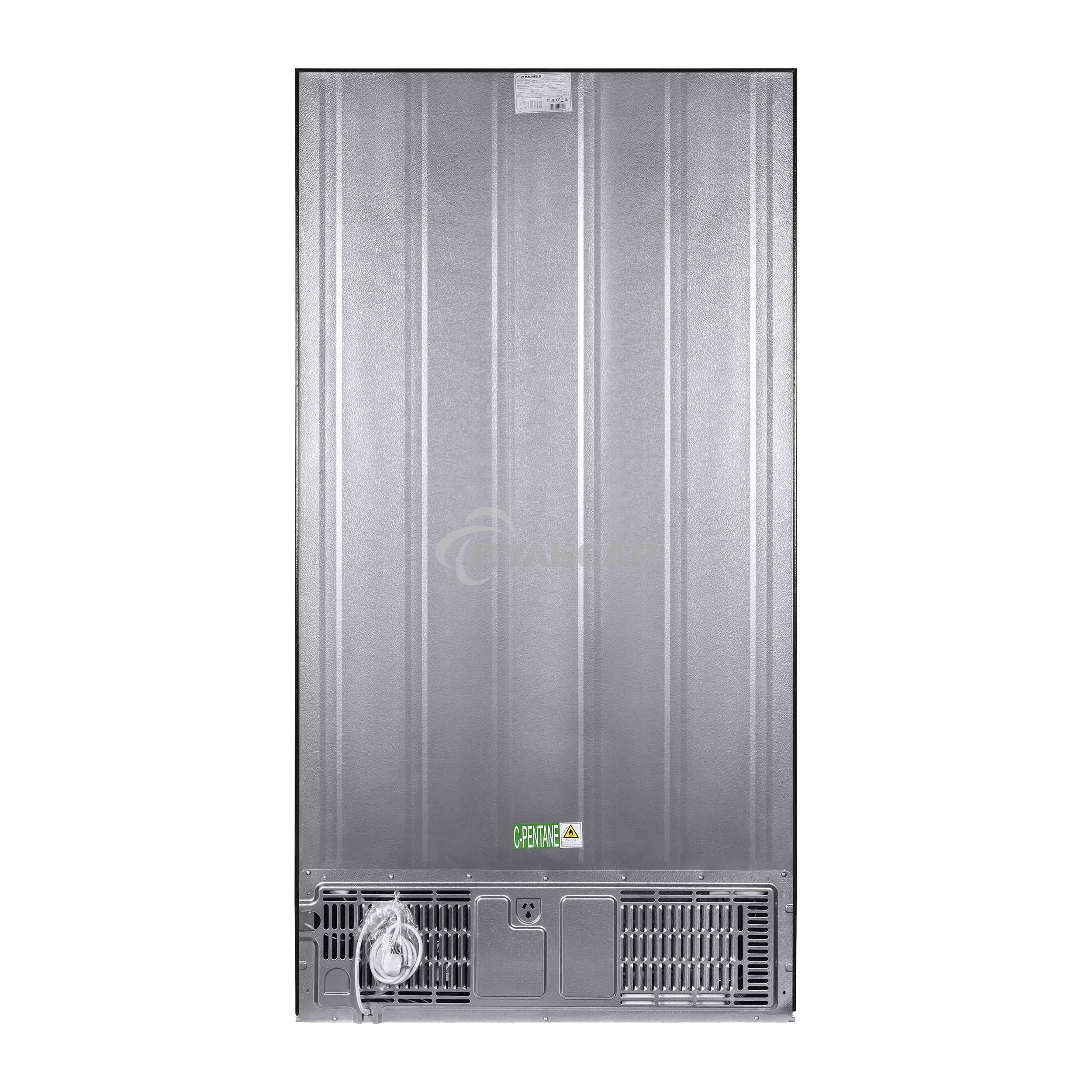 Холодильник Maunfeld MFF177NFB черный глянц. двухкамерный 263/170л морозилка сбоку, No Frost, Side by Side