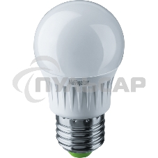 Лампа светодиодная Navigator NLL-G45-7-230-4K-E27 7Вт шар 4000К белый E27 560лм 176-264В