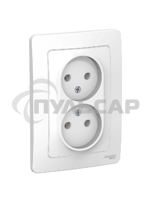 Розетка 2-м СП BLANCA 16А 250В без шторок без заземл. белый  SchE BLNRS000021