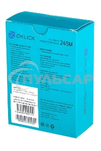 Мышь проводная Oklick 245M черный, 1000 dpi, USB, кнопки - 3