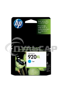Картридж струйный HP 920XL CD972AE голубой для HP OJ 6000/6500