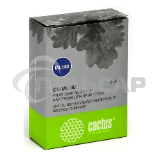 Картридж матричный Cactus CS-ML182 черный, 8мм, 1.6м, 2 400 000 знаков, для OKI ML-182/192/280/320/390