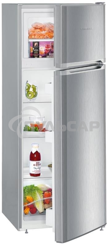 Холодильник Liebherr CTELE 2531-26 001 серебристый двухкамерный 189/44л морозилка сверху