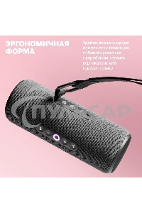 Умная колонка Yandex Стрит Алиса черный 30W 2.0 BT/Wi-Fi 10м 3300mAh (YNDX-00030BLK)