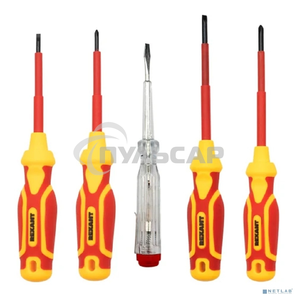 Набор диэлектрического инструмента Rexant RI-01, 7 предметов, до 1000 В, тканевый пенал