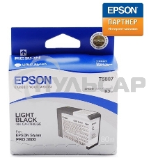 Струйный картридж EPSON C13T580700 для Stylus Pro 3800 80 мл light black
