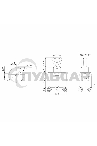 Тумблер 250V 15А (6c) ON-ON двухполюсный(KN-202)Rexant (в упак. 1шт.)