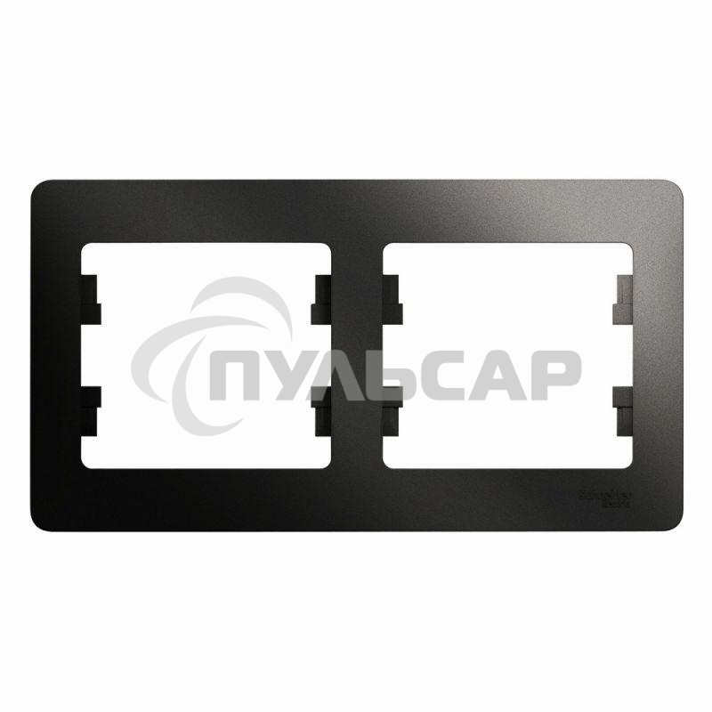 Рамка 2-м Glossa горизонт. антрацит SchE GSL000702