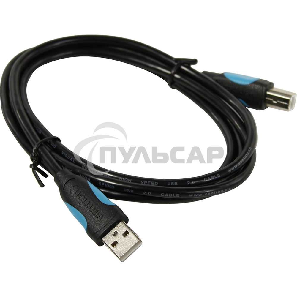 Кабель Vention USB 2.0 AM/BM - 1,5 м. черный VAS-A16-B150