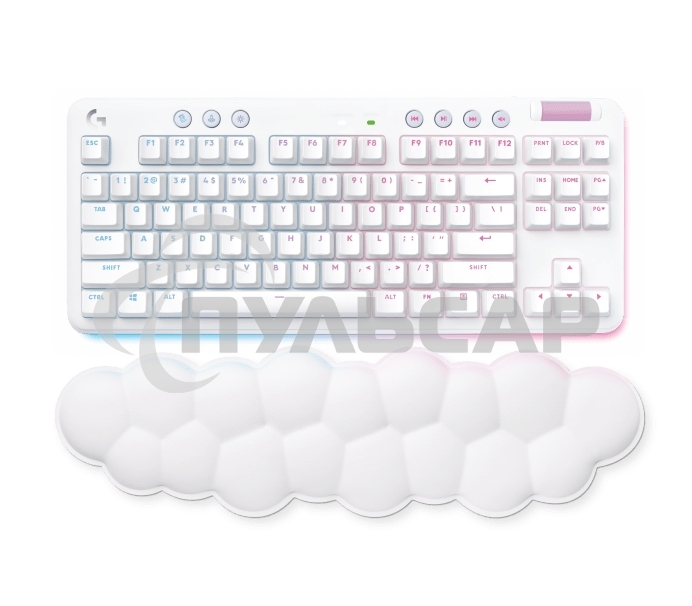 Клавиатура беспроводная Logitech G715 TKL Tactile LIGHTSPEED, USB, Bluetooth/Радиоканал, белый