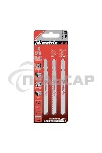 Полотна для электролобзика Matrix универсальные, 3 шт., 75 х 1,2мм, BIM, EU- хвостовик